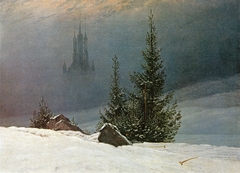 Winter Landscape with church by Caspar David Friedrich