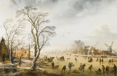 Winter Landscape with Kolf Players by Aert van der Neer