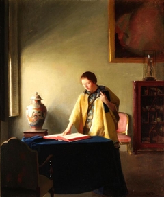 Woman with Book by William McGregor Paxton