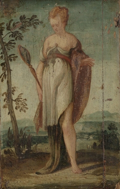 Woman with Mirror by Unknown Artist