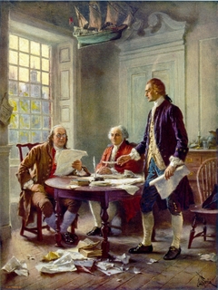 Writing the Declaration of Independence, 1776 by Jean Leon Gerome Ferris