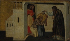 A Baptism by Master of the San Lucchese Altarpiece