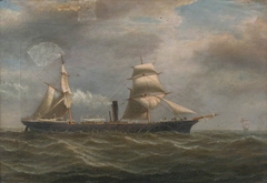 A brig rigged steamer by William Clark