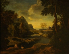 A Classical Landscape by Johann Heinrich Müntz