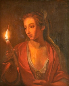 A Girl with a Candle by Anonymous