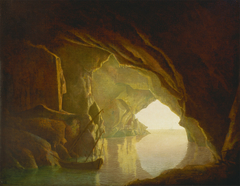 A Grotto in the Gulf of Salerno, Sunset by Joseph Wright of Derby