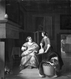 A Housewife Instructing her Maid by Pieter de Hooch