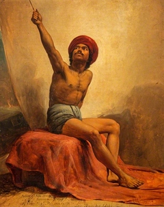 A Life Study of John Mongo ('The Punka-walla') by Thomas Faed