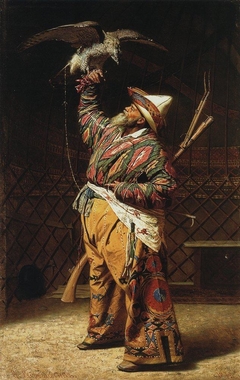 A rich Kyrgyz hunter with a falcon by Vasily Vereshchagin