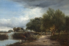 A River Landscape by Arthur Gilbert