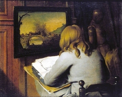 A Young Boy Copying a Painting by Wallerant Vaillant