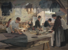 Atelier de repasseuses à Trouville by Louis-Joseph Anthonissen