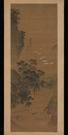 Autumn Landscape with Herons and Ducks by Lü Ji