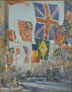 Avenue of the Allies, Great Britain, 1918 by Childe Hassam