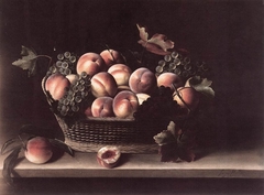 Basket with Peaches and Grapes by Louise Moillon