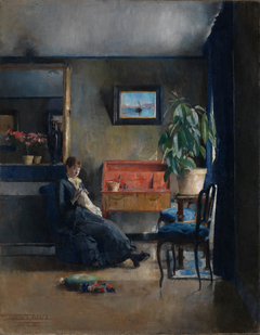 Blue Interior by Harriet Backer