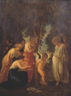 Calypso with her Nymphs Caressing Cupid by Thomas Stothard