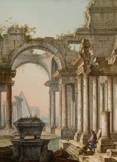 Capriccio with Ruins by Pietro Bellotti