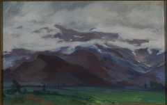 Clouds over flatland below the Tatra Mountains by Władysław Ślewiński