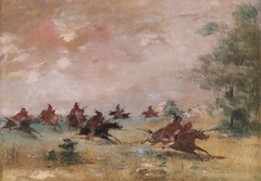 Comanche War Party, Mounted on Wild Horses by George Catlin