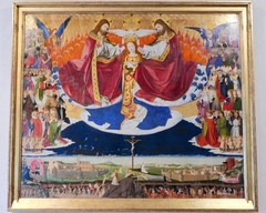 Coronation of the Virgin, altar of the Charterhouse of Villeneuve-lès-Avignon. by Enguerrand Quarton