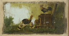 Decorative Piece with Poultry by Unknown Artist