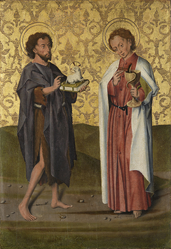 Die Heiligen Johannes der Täufer und Johannes der Evangelist by Friedrich Herlin