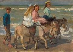 Donkey riding by Isaac Israels