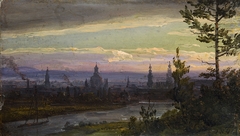 Dresden in the Evening by Johan Christian Dahl