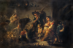 Famille de paysans dans un intérieur by Jacques Gamelin