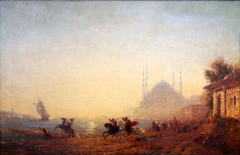 Fantasia at the banks of the Bosphorus by Félix Ziem