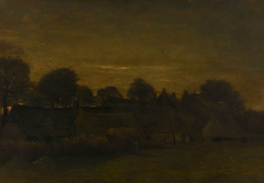 Farming Village at Twilight by Vincent van Gogh