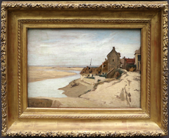 Fisherman's houses in Sainte-Adresse by Jean-Baptiste-Camille Corot