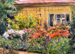 flower perennials on gardener´s house by Max Liebermann