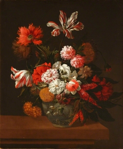 Flowers in a China Vase by Anonymous