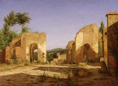 Gateway in the Via Sepulcralis in Pompeii by Christen Købke