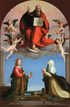 God the Father with Sts Catherine of Siena and Mary Magdalen by Fra Bartolomeo