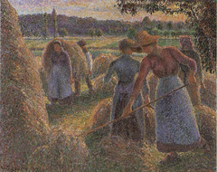 Haymakers, Evening, Eragny by Camille Pissarro