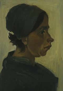 Head of a Peasant Woman with Dark Cap by Vincent van Gogh