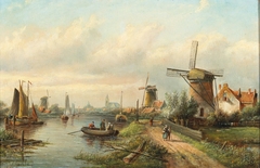 Holländische Flusslandschaft by Jan Jacob Coenraad Spohler