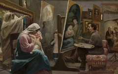 In the painter's studio by Henryk Siemiradzki