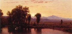 Indians Crossing the Platte River by Worthington Whittredge