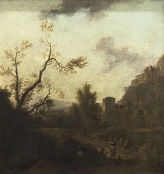 Italienische Abendlandschaft by Jan van Huysum