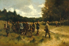 Jachtpartij op den Treek/Leusderhei by Johannes Cornelis van Essen