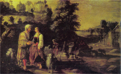 Jacob Meeting Rachel by Jacques Waben