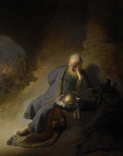 Jeremiah Lamenting the Destruction of Jerusalem by Rembrandt