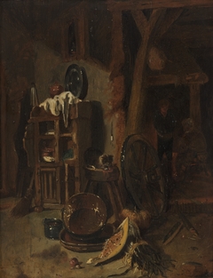 Kitchen interior by Willem Kalf