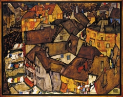 Krumau - Crescent of Houses (The Small City V) by Egon Schiele