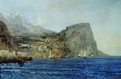 Küstenlandschaft in Dalmatien by Emil Jakob Schindler