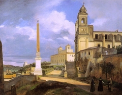 La Trinité-des-Monts et la villa Médicis, à Rome - François Marius Granet - RF 1981-12 by François Marius Granet